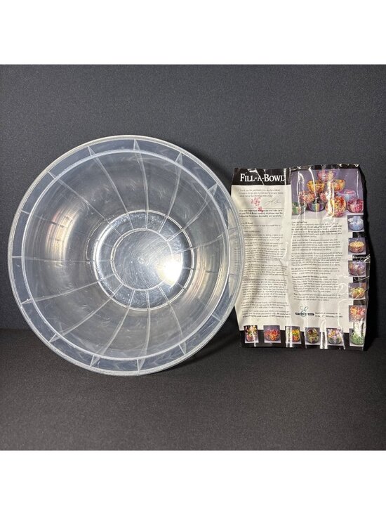 Fill-A-Bowl Other - Fill-A-Bowl Y2K Lori Greiner QVC Acrylic Clear DIY Craft Bowl Decor Snack 12"